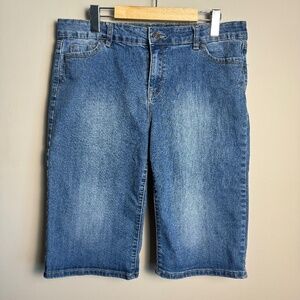 Buffalo‎ Jeans Women's Mid-Rise SAMUELLA Bermuda Jean Shorts Size 14 Beach